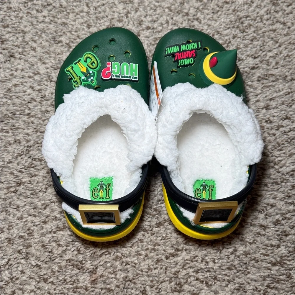 Crocs Kids Elf Lined Classic Clog Christmas Size‎ 12